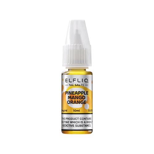 elfliq by elfbar nic salts 10ml pineapple mango orange
