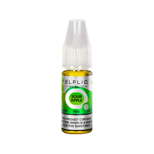 elfliq by elfbar nic salts 10ml sour apple