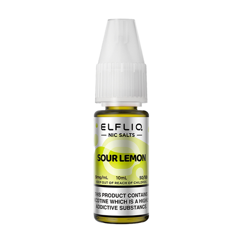 elfliq by elfbar nic salts 10ml sour lemon