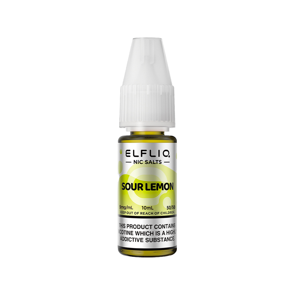 elfliq by elfbar nic salts 10ml sour lemon