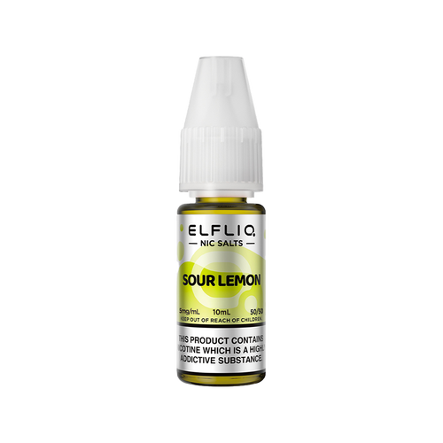 elfliq by elfbar nic salts 10ml sour lemon