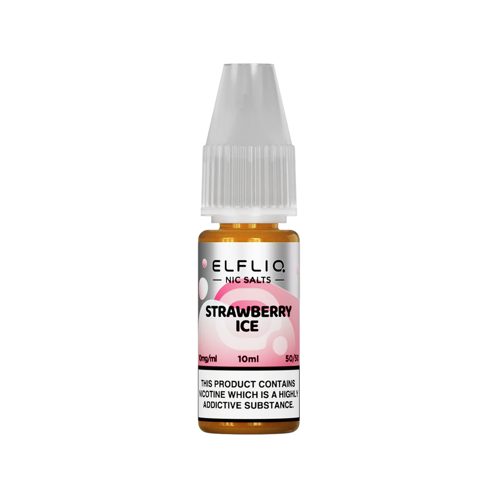 elfliq by elfbar nic salts 10ml strawberry ice
