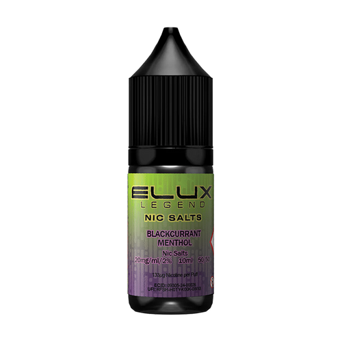 elux legend nic salts blackcurrant menthol 10ml