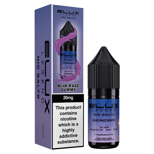 Blue Razz Gummy Nic Salt by Elux 10ml