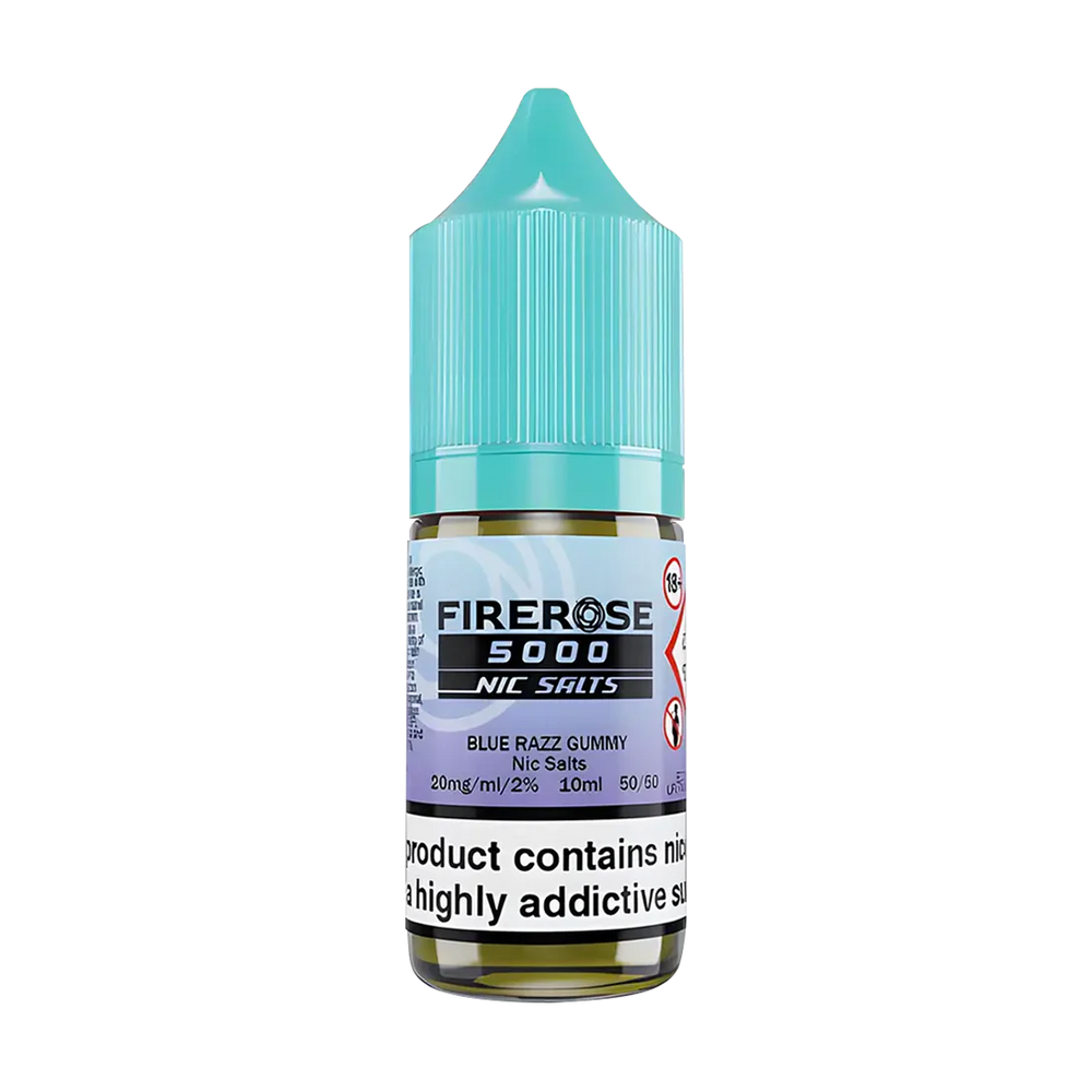 elux firerose 5000 nic salt eliquid blue razz gummy