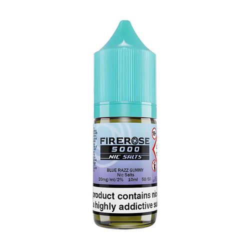 elux firerose 5000 nic salt eliquid blue razz gummy