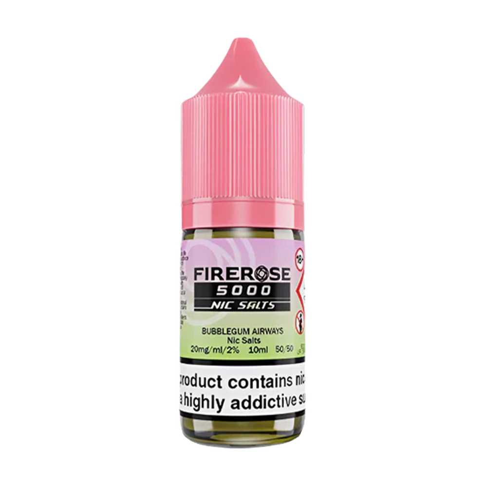 elux firerose 5000 nic salt eliquid bubblegum airways
