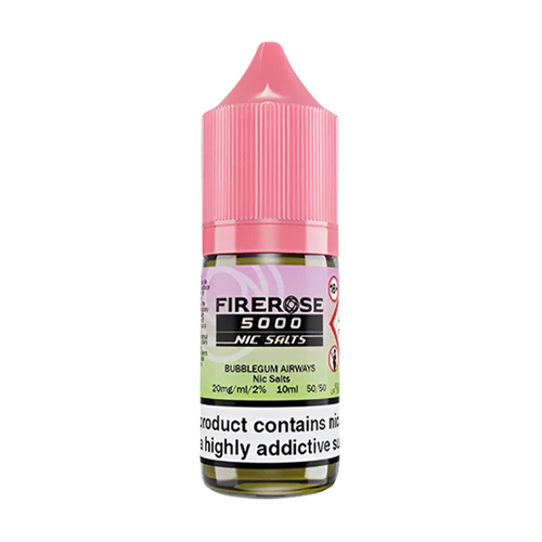 elux firerose 5000 nic salt eliquid bubblegum airways