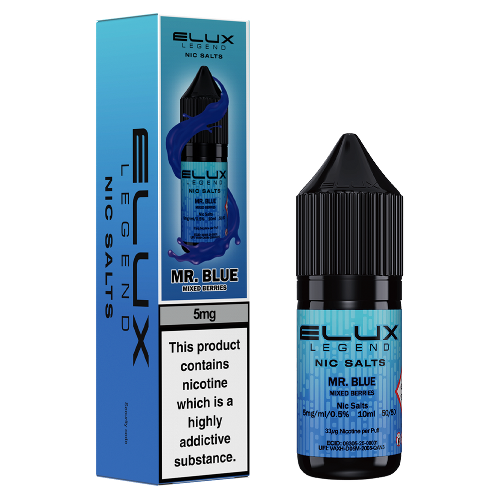 Mr Blue Nic Salt by Elux 10ml 5mg