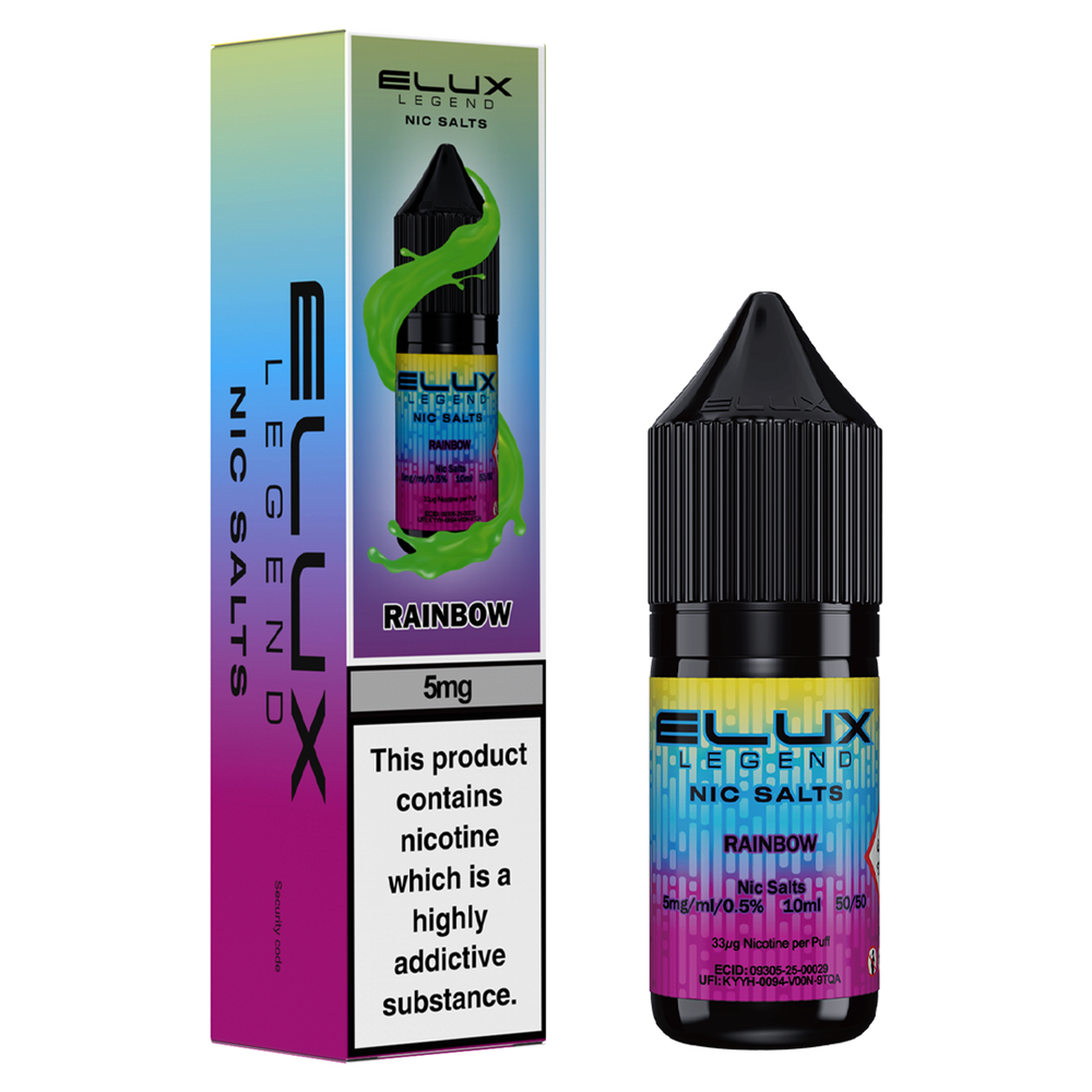 Rainbow Nic Salt by Elux 10ml 5mg