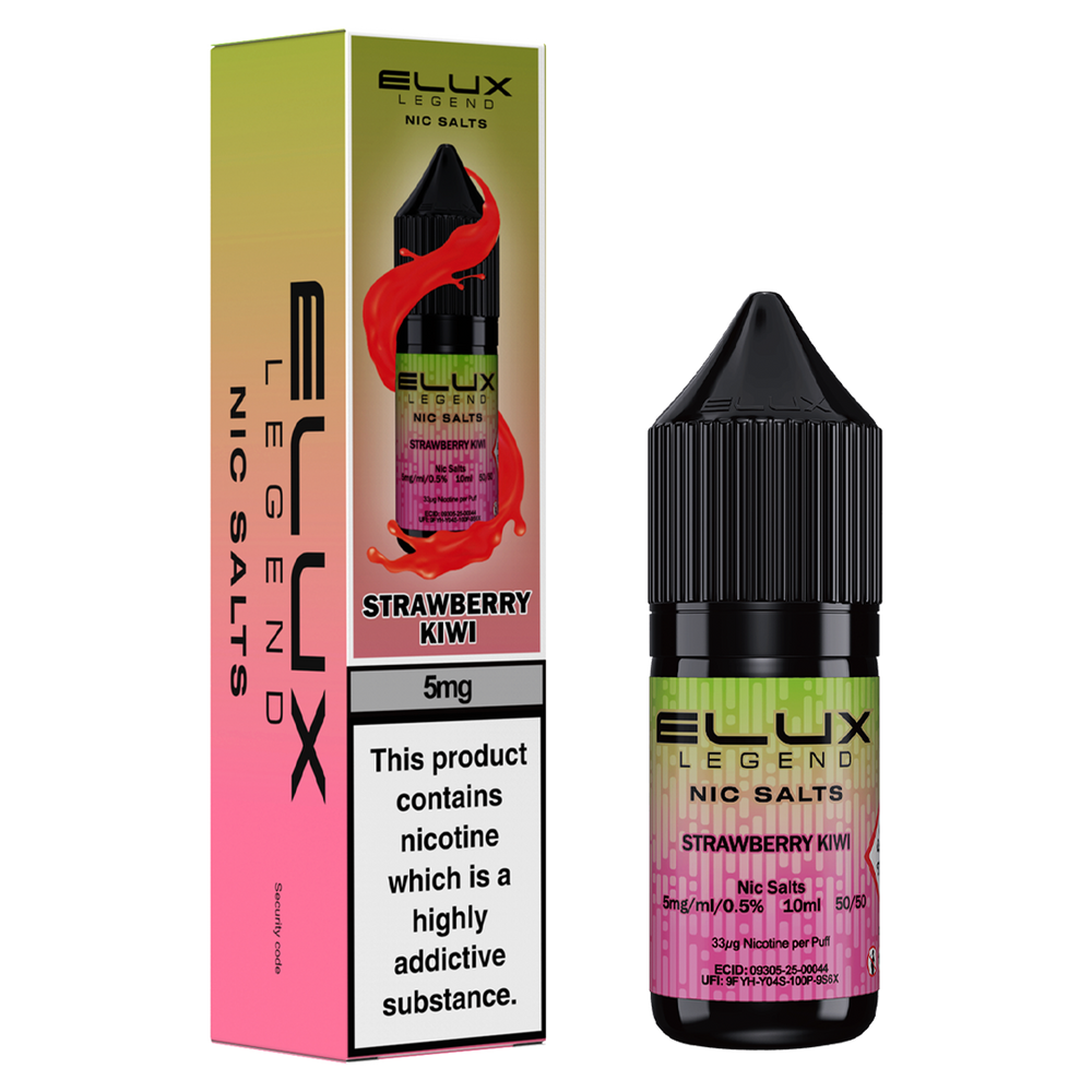 Strawberry Kiwi Nic Salt by Elux 10ml 5mg