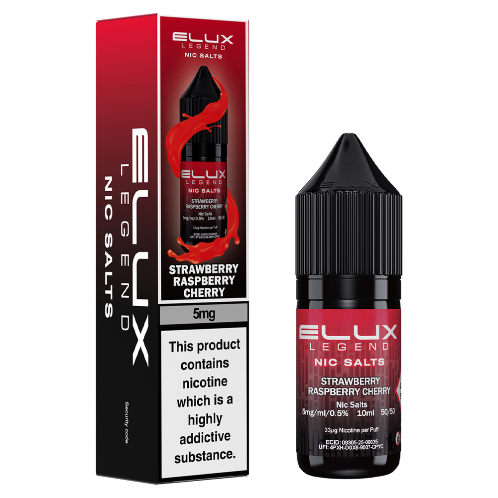 Strawberry Raspberry Cherry Nic Salt by Elux 10ml 5mg