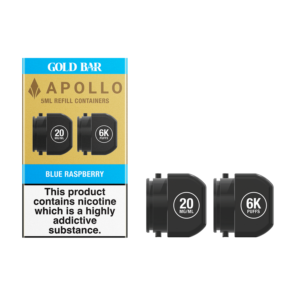 Blue Raspberry Gold Bar Apollo Refills