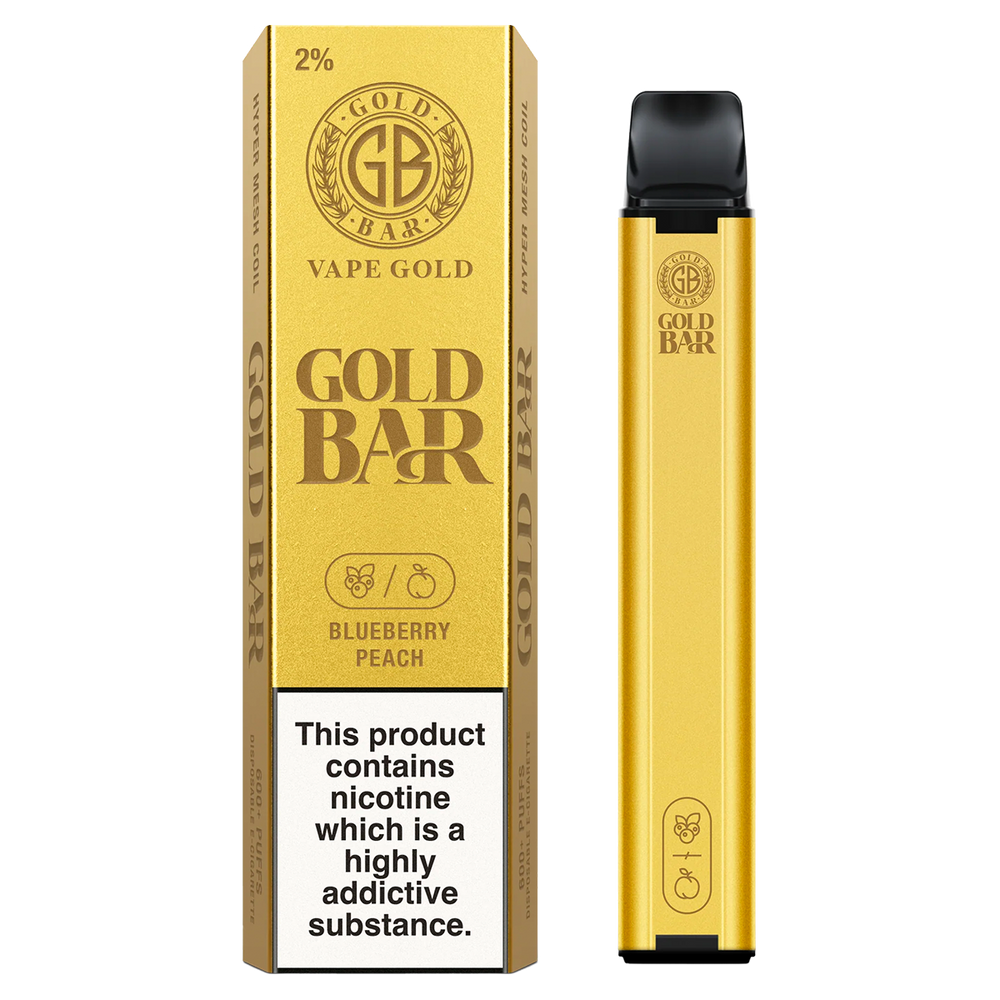 Blueberry Peach Gold Bar 600 Disposable Vape