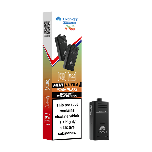 hayati mini ultra pods blueberry straw menthol