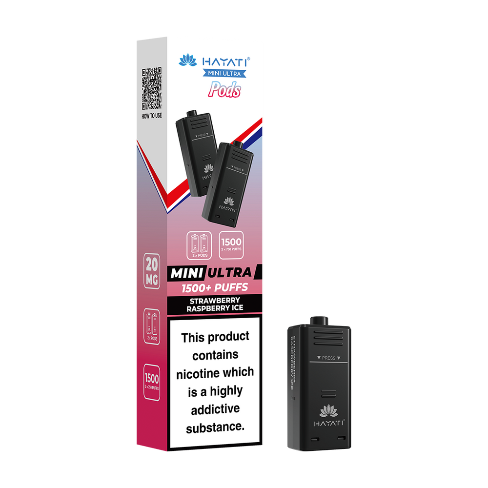 hayati mini ultra pods strawberry raspberry ice
