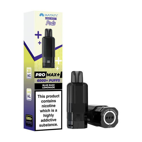 hayati pro max plus pods blue razz lemonade