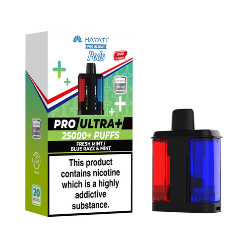 hayati pro ultra plus pods fresh mint blue razz and mint