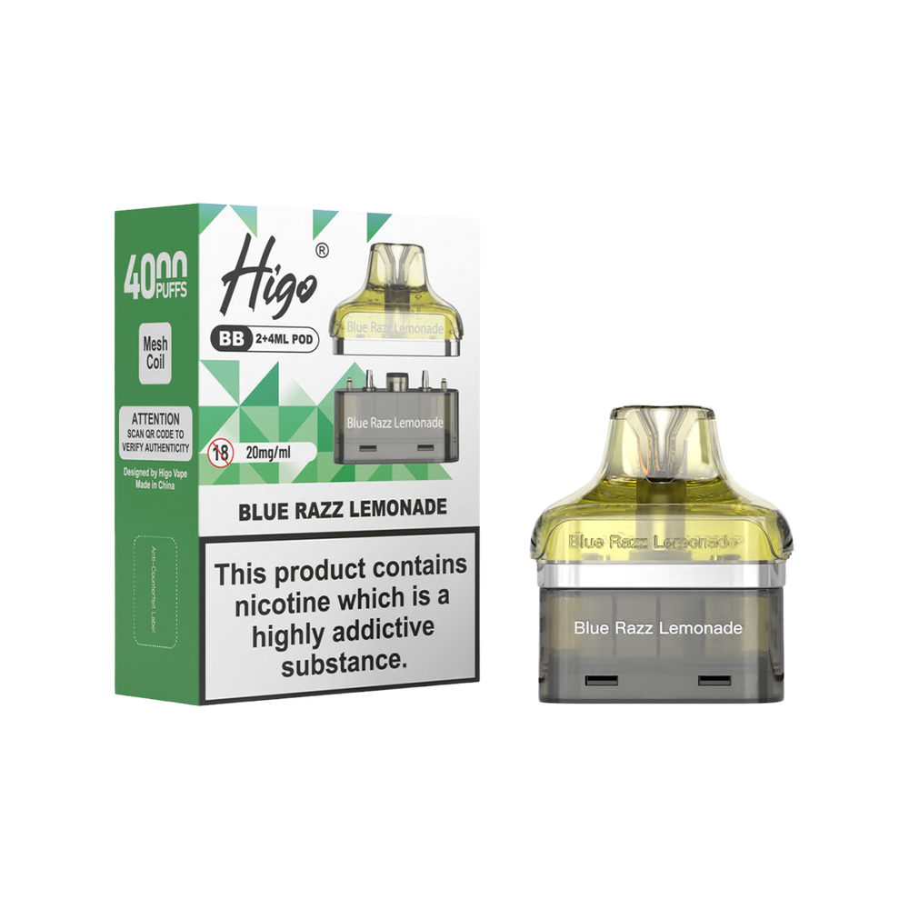 Higo BB 4000 Refill Pack blue razz lemonade