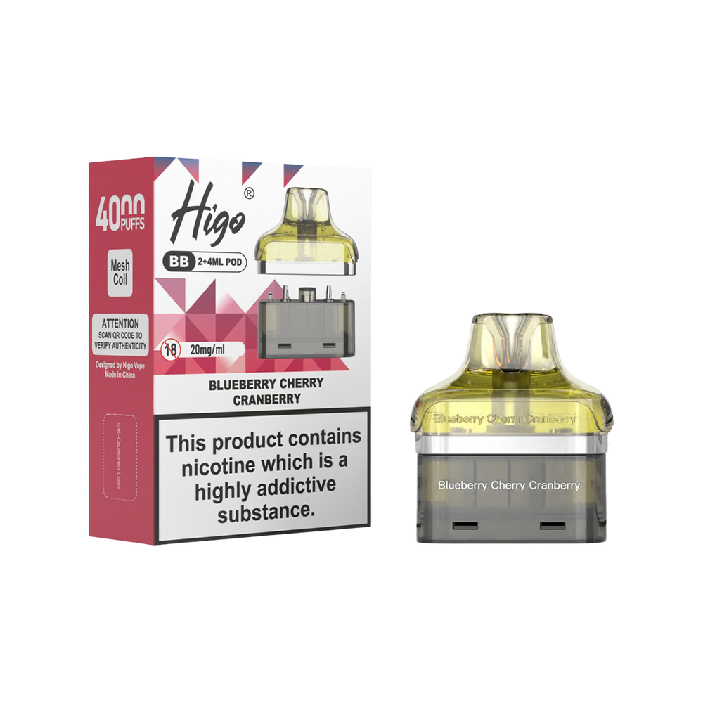 Higo BB 4000 Refill Pack blueberry cherry cranberry