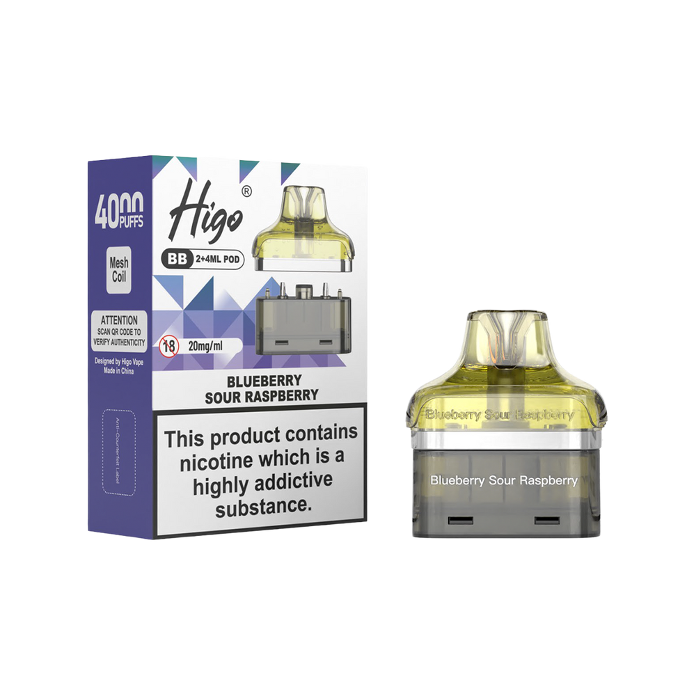 Higo BB 4000 Refill Pack blueberry sour raspberry