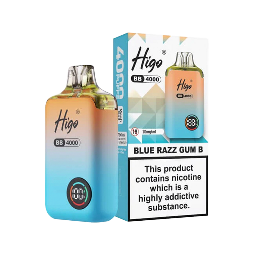 Higo BB 4000 Vape Kit blue razz gum b