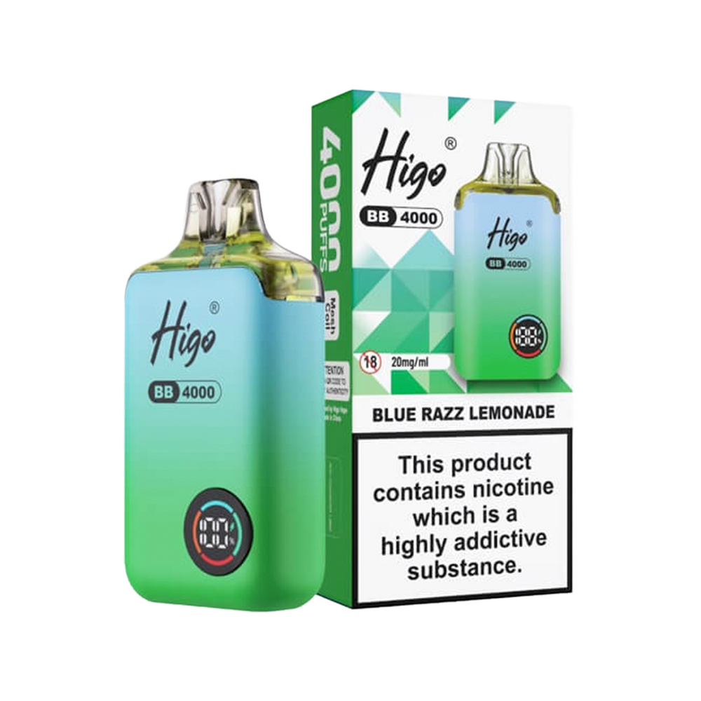 Higo BB 4000 Vape Kit bleu razz lemonade