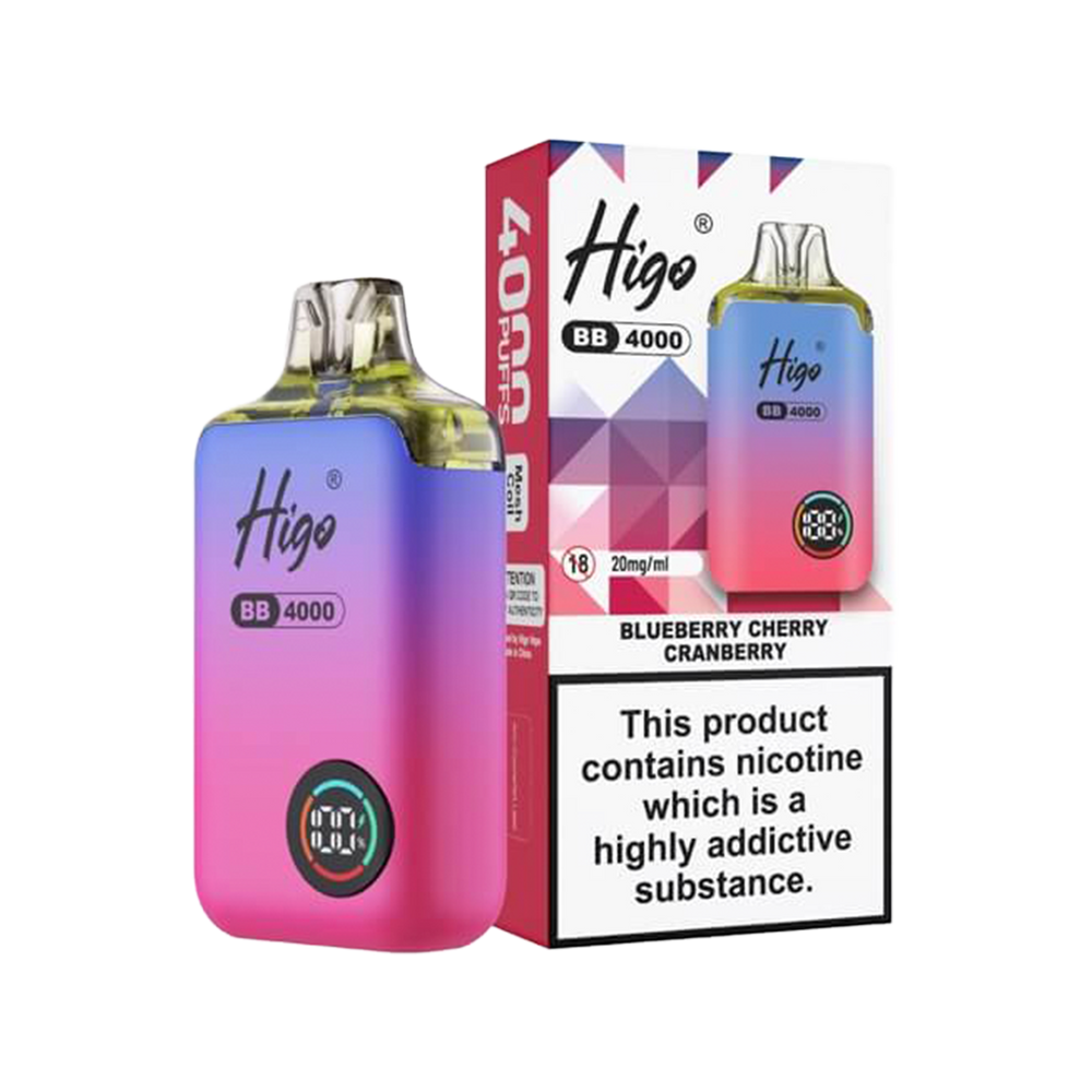 Higo BB 4000 Vape Kit blueberry cherry cranberry
