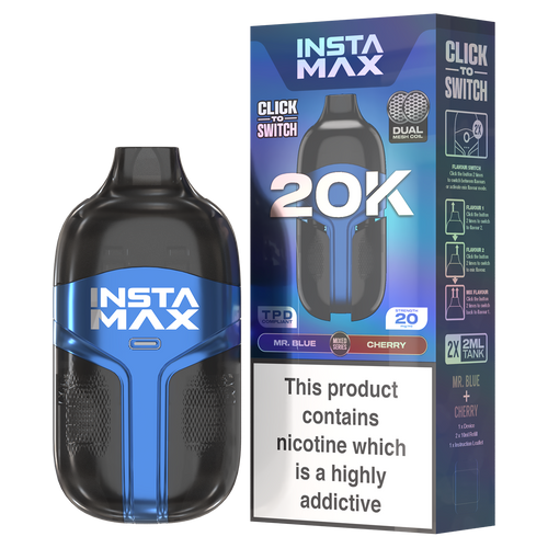 Mr Blue & Cherry Insta Max 20K Big Puff Vape