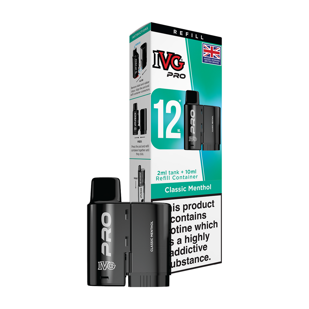 ivg pro 12ml tank and refill classic menthol