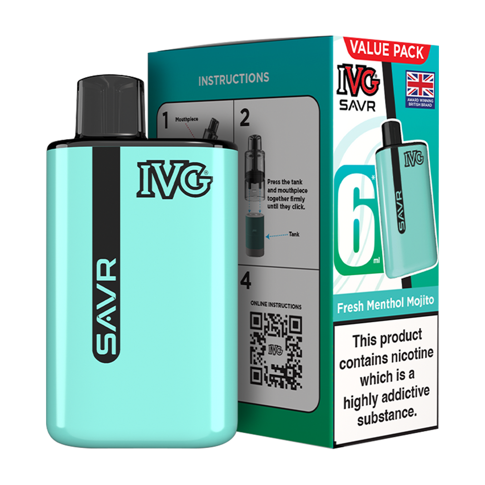 IVG SAVR Vape Kit Fresh Menthol Mojito 6ml