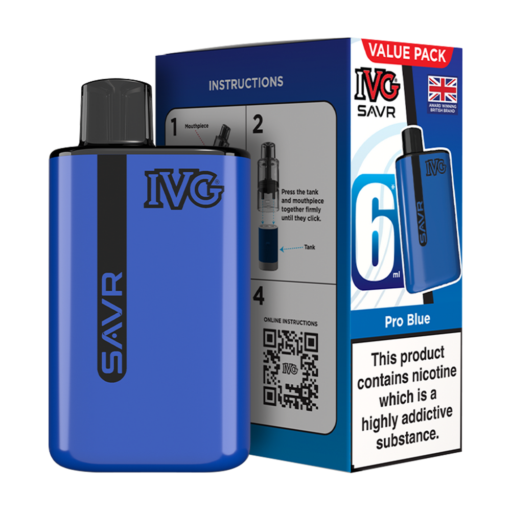 IVG SAVR Vape Kit Pro Blue 6ml