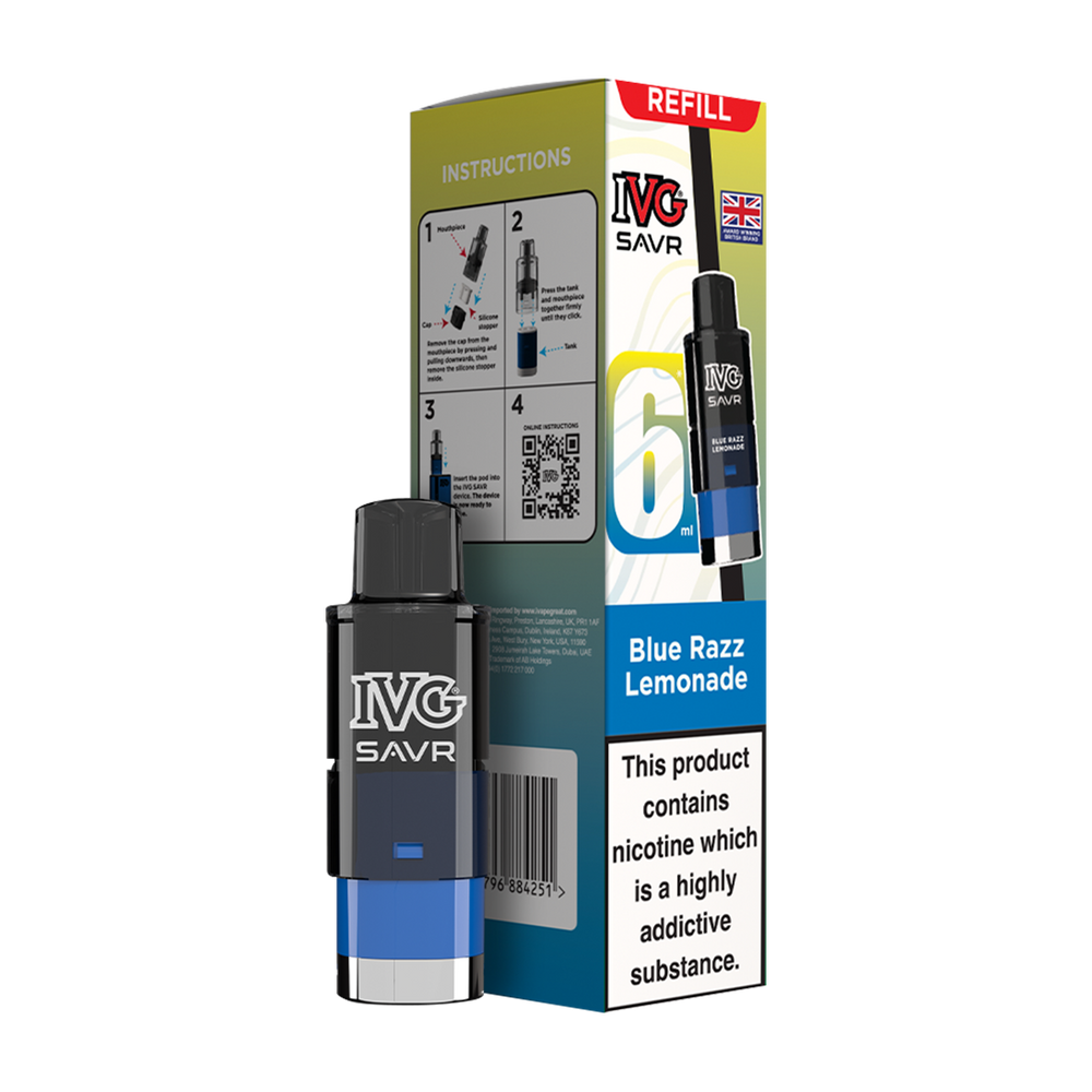 ivg savr refill box blue razz lemonade