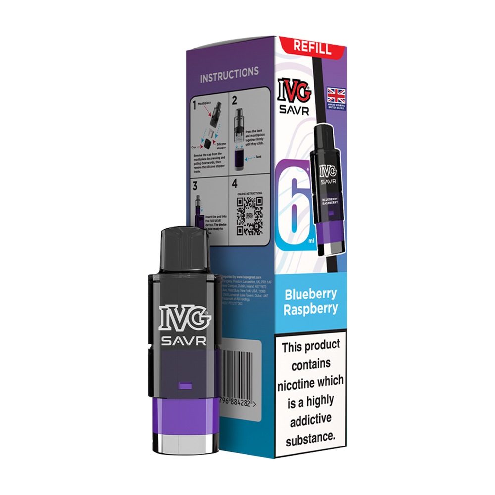 ivg savr refill + box blueberry raspberry