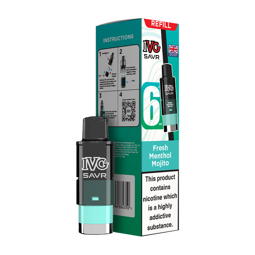 ivg savr refill + box fresh menthol mojito