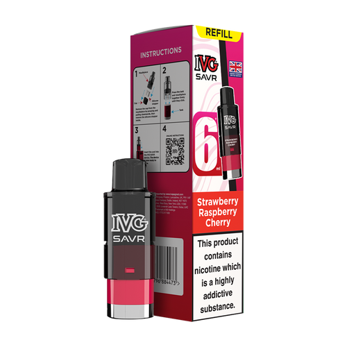 ivg savr refill + box strawberry raspberry cherry