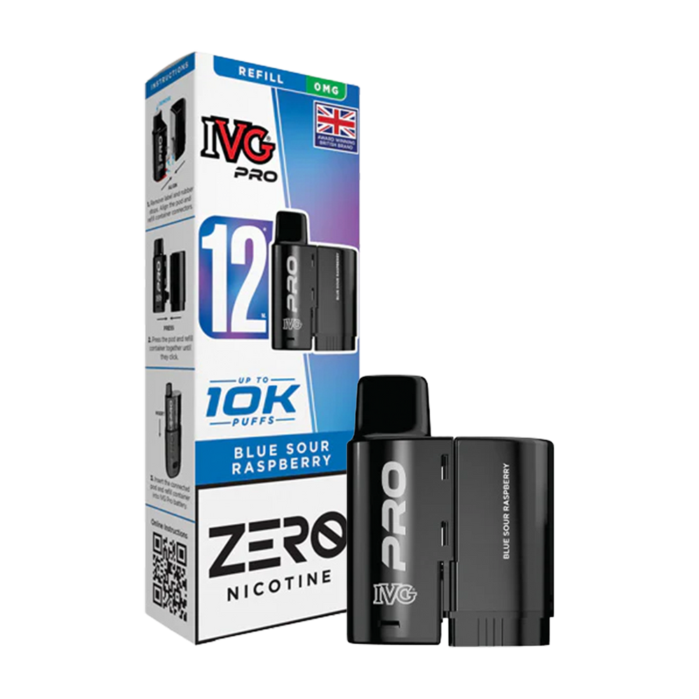 Blue Sour Raspberry IVG Pro 12 Refill Pack