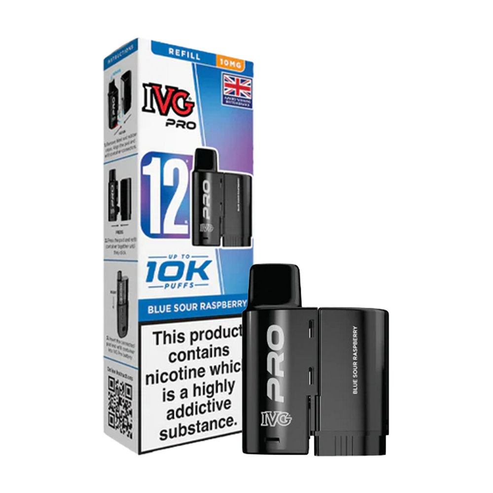Blue Sour Raspberry IVG Pro 12 Refill Pack