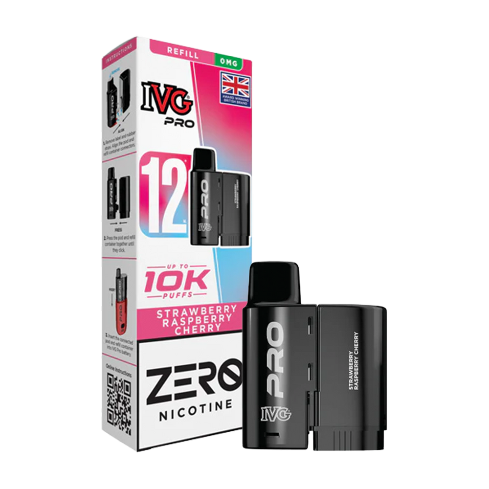 Strawberry Raspberry Cherry IVG Pro 12 Refill Pack
