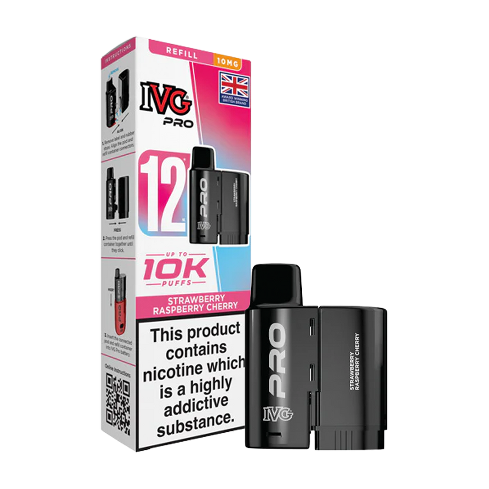 Strawberry Raspberry Cherry IVG Pro 12 Refill Pack
