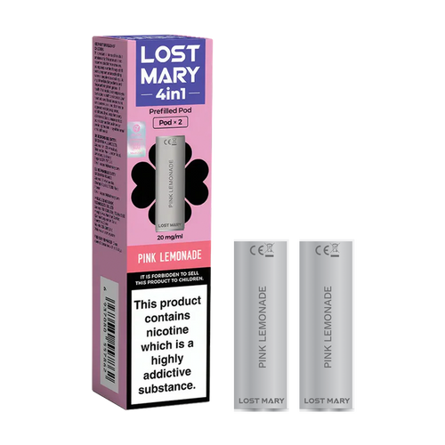 lost mary 4in1 berry pink lemonade x2 pods new