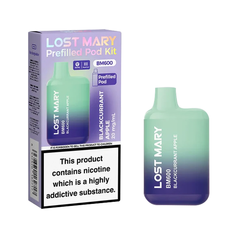 Lost Mary BM600 Prefilled Pod Kit - Rechargeable Vape Kit Aquavape Lost Mary BM600 Prefilled Pod Kit - Rechargeable Vape Kit Aquavape