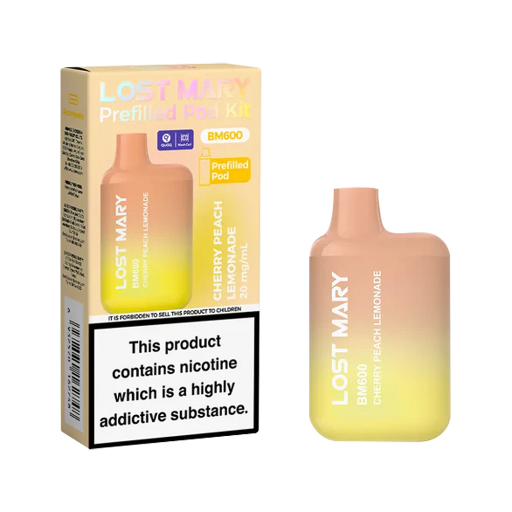 Lost Mary BM600 Prefilled Pod Kit cherry peach lemonade