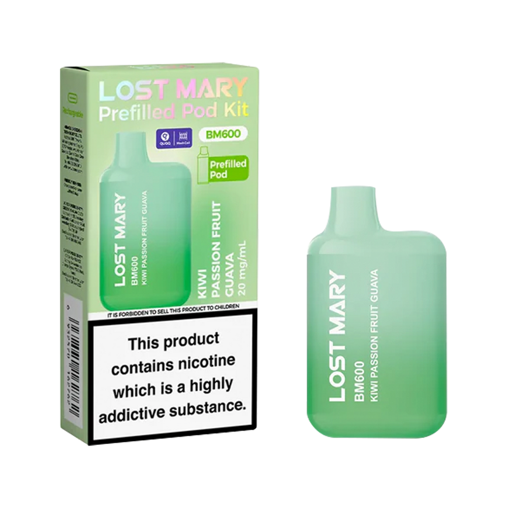 Lost Mary BM600 Prefilled Pod Kit kiwi passionfruit guava