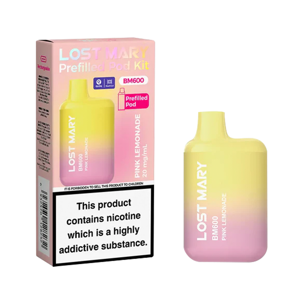 Lost Mary BM600 Prefilled Pod Kit pink lemonade
