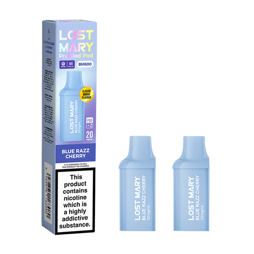 lost mary bm600 pods blue razz cherry