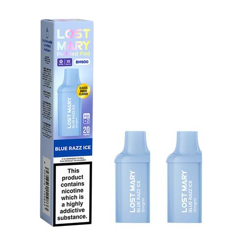 lost mary bm600 pods blue razz ice