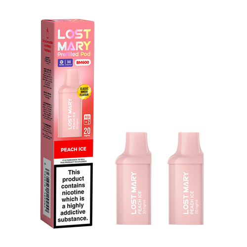 lost mary bm600 pods peach ice