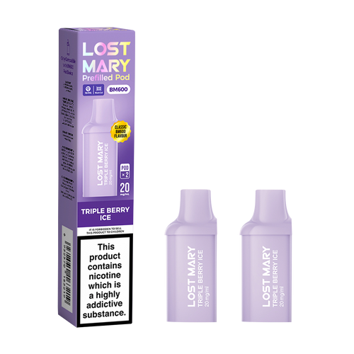 lost mary bm600 pods triple berry ice