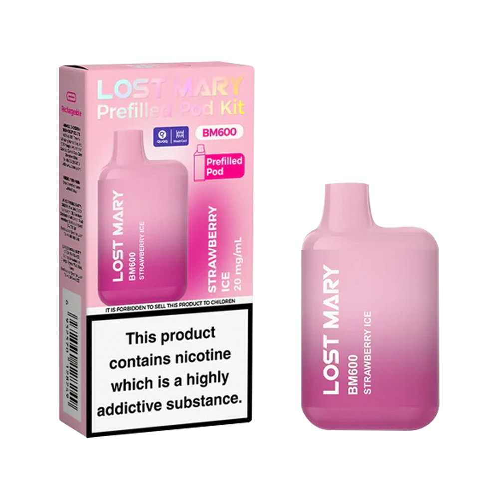 Lost Mary BM600 Prefilled Pod Kit strawberry ice
